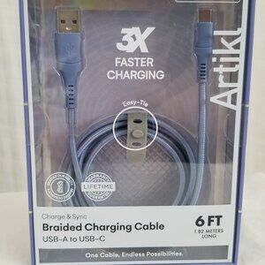 Artikl Charge & Sync Braided Charging Cable 6f USB-A to UBC-C 3X Faster Charging